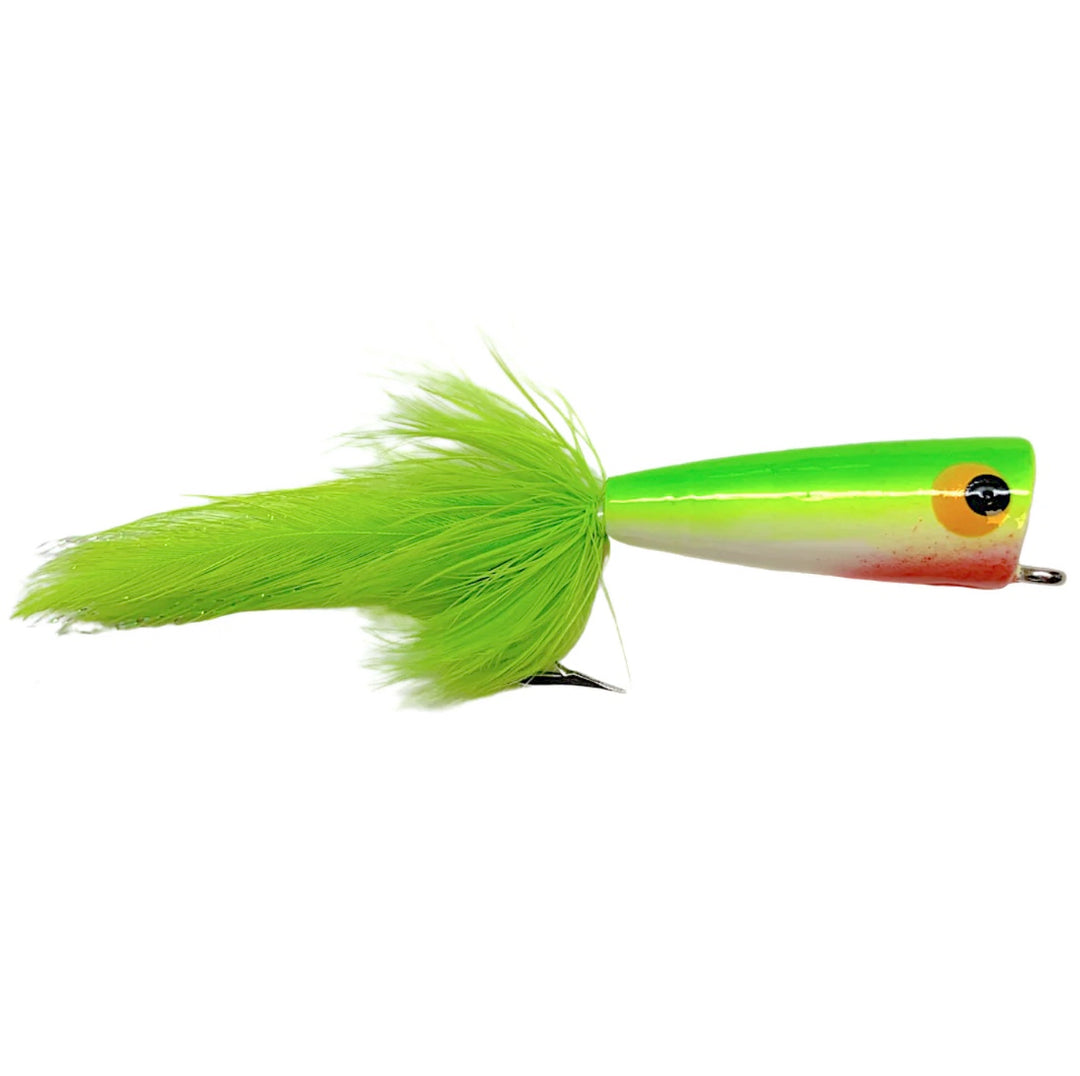 UMPQUA SALTWATER POPPER CHARTREUSE 2/0