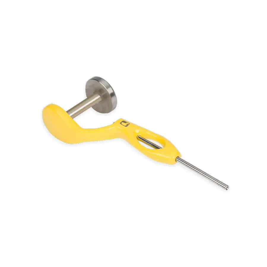 Loon Outdoors Ergo Dialed-In Bobbin yellow handle and stainless steel tube