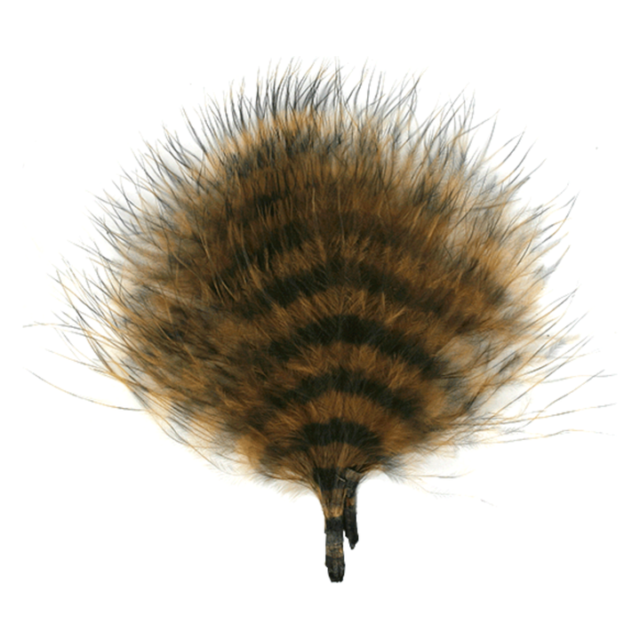 Rich brown and black earthy tone barred marabou feathers