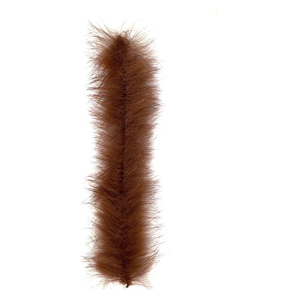 Medium brown MFC Bunny Brush fly tying material with soft textured fibers
