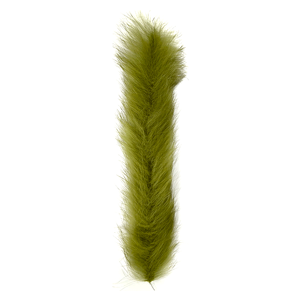Olive green MFC Bunny Brush fly tying material with dense fluffy fur