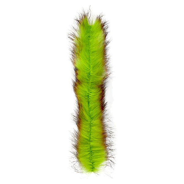 Lime green and black banded MFC Bunny Brush fly tying material for flies