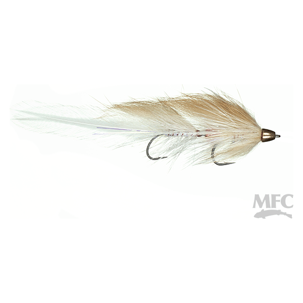 MFC Mod Maiden trout fly with silver head and tan fur thorax