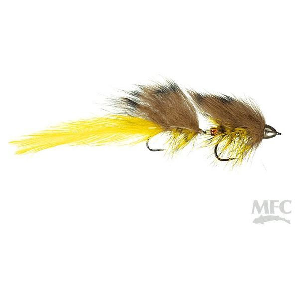 MFC Mod Maiden fishing fly with bronze head and yellow tail
