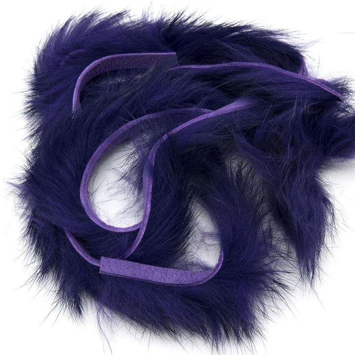 Deep indigo purple Magnum Rabbit Strips for Pike and Musky flies