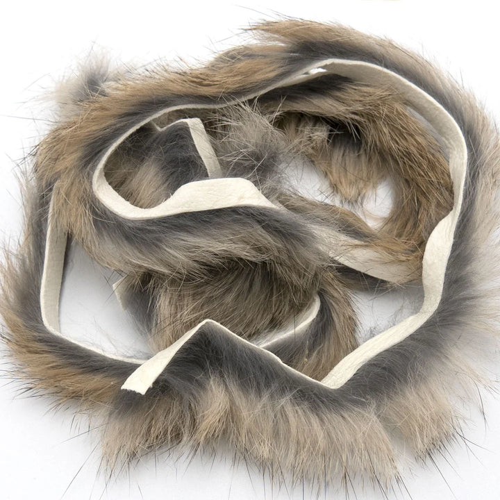 Natural multi-toned Magnum Rabbit Strips for saltwater fly tying