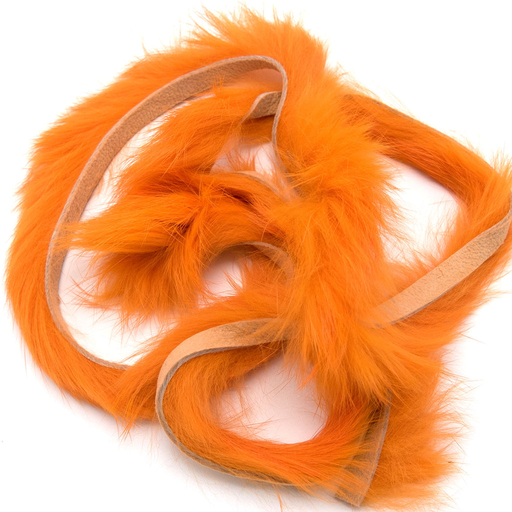 Bright orange Magnum Rabbit Strips for vibrant saltwater flies