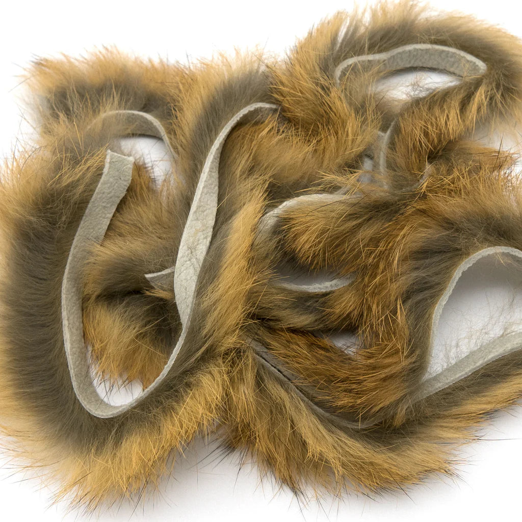 Agouti pattern Magnum Rabbit Strips with mixed brown and tan tips