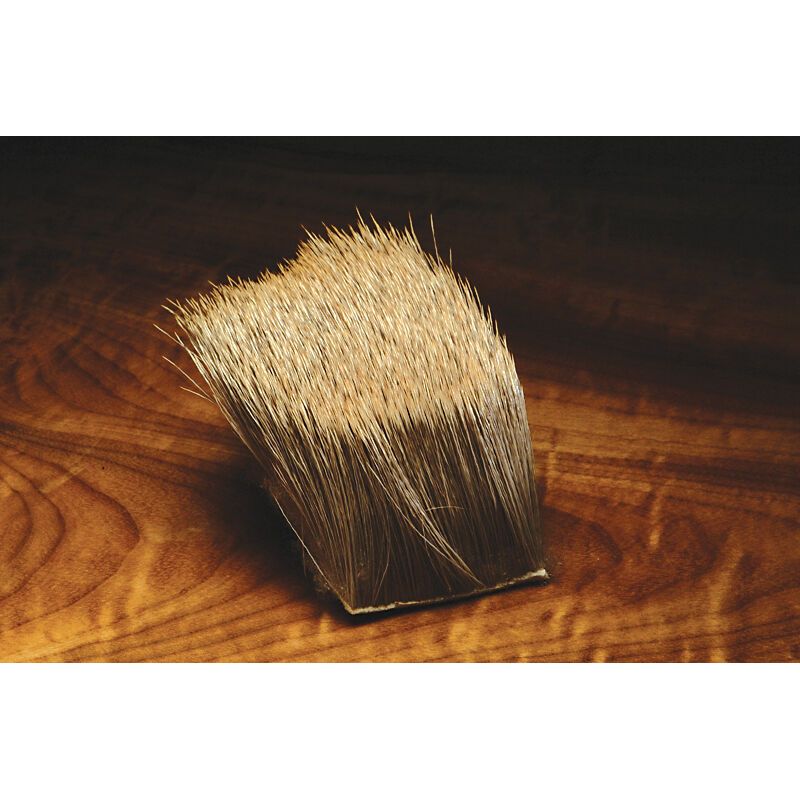 Natural elk hair for fly tying, stiff upright fibers with golden tips