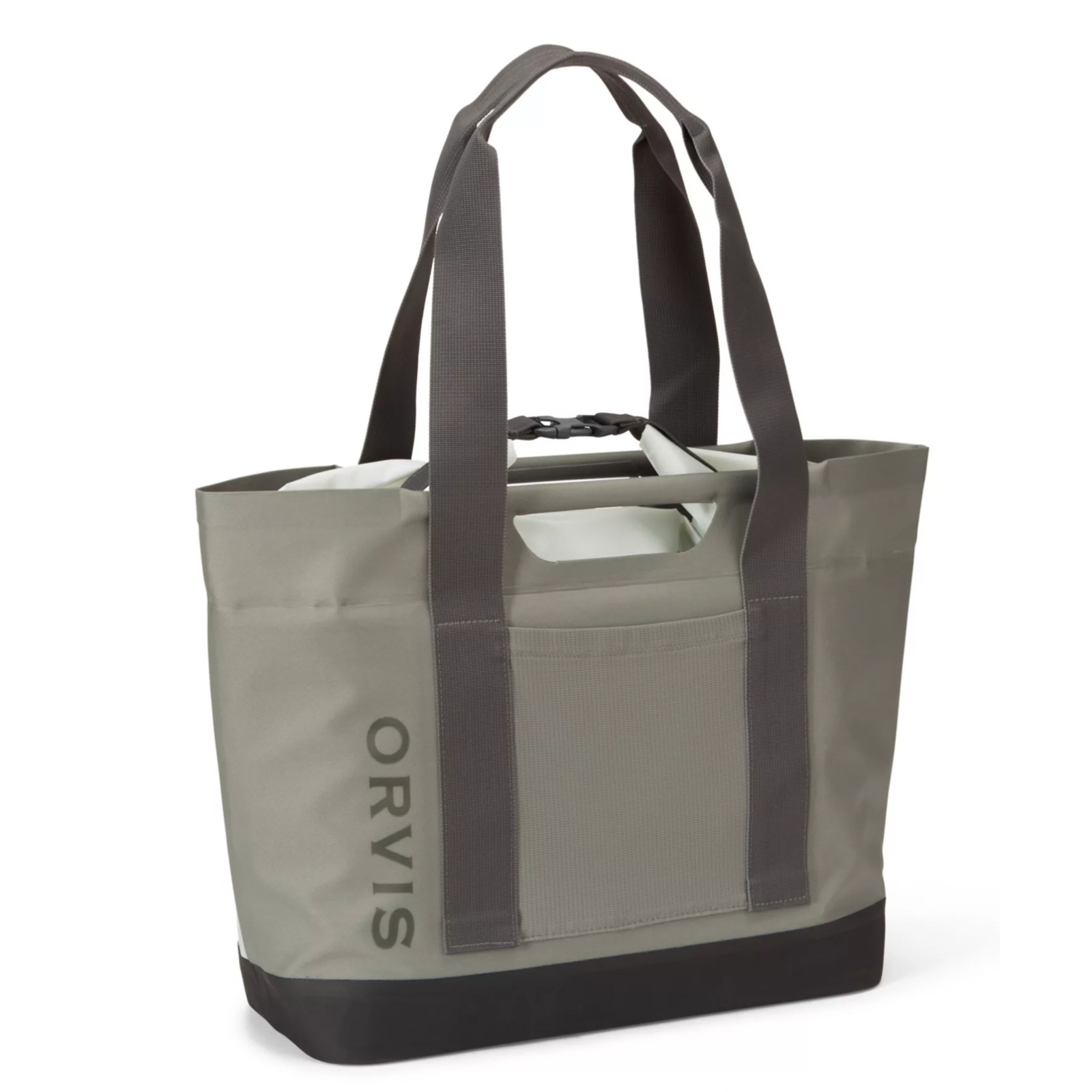Orvis Pro Waterproof Tote Bag in Cloudburst with mesh pocket