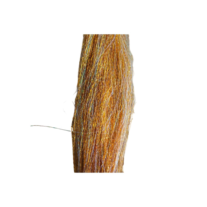 Hareline Polar Flash iridescent copper and orange synthetic fly tying fibers
