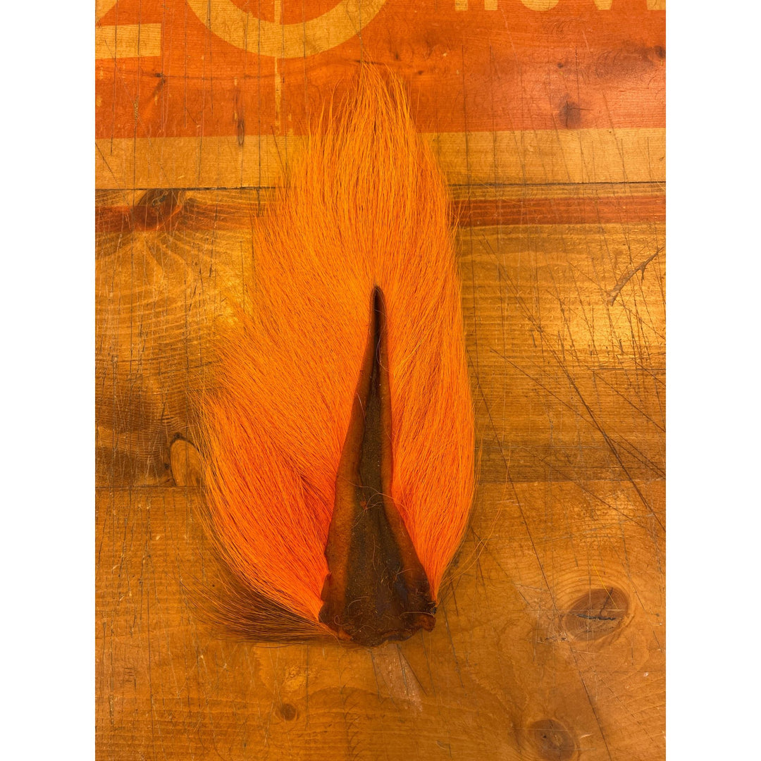 Orange-Red Dyed Prime Buck Tail
