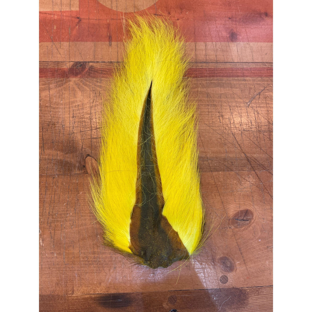 Yellow Dyed Prime Buck Tail Material