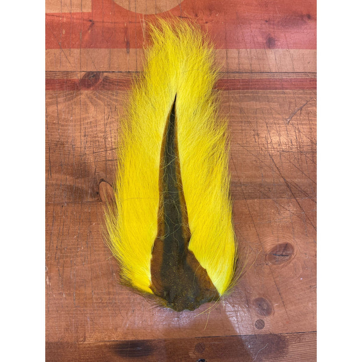 Yellow Dyed Prime Buck Tail Material