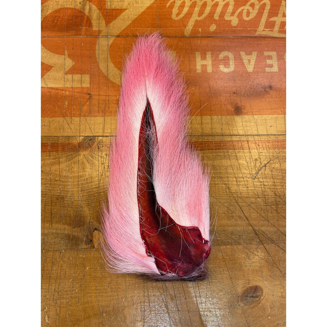 Pastel pink buck tail for bass and panfish flies