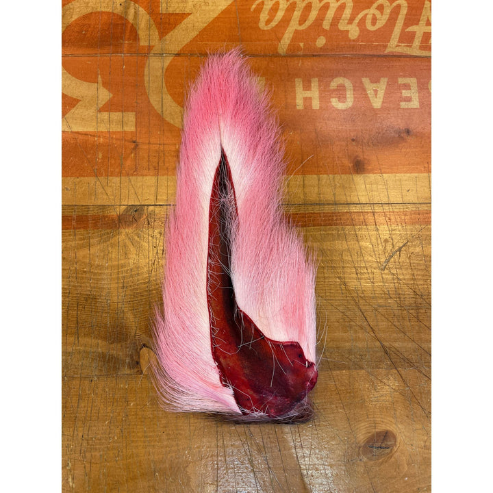 Pastel pink buck tail for bass and panfish flies