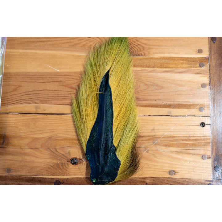 Yellow-Green Dyed Deer Tail Strip