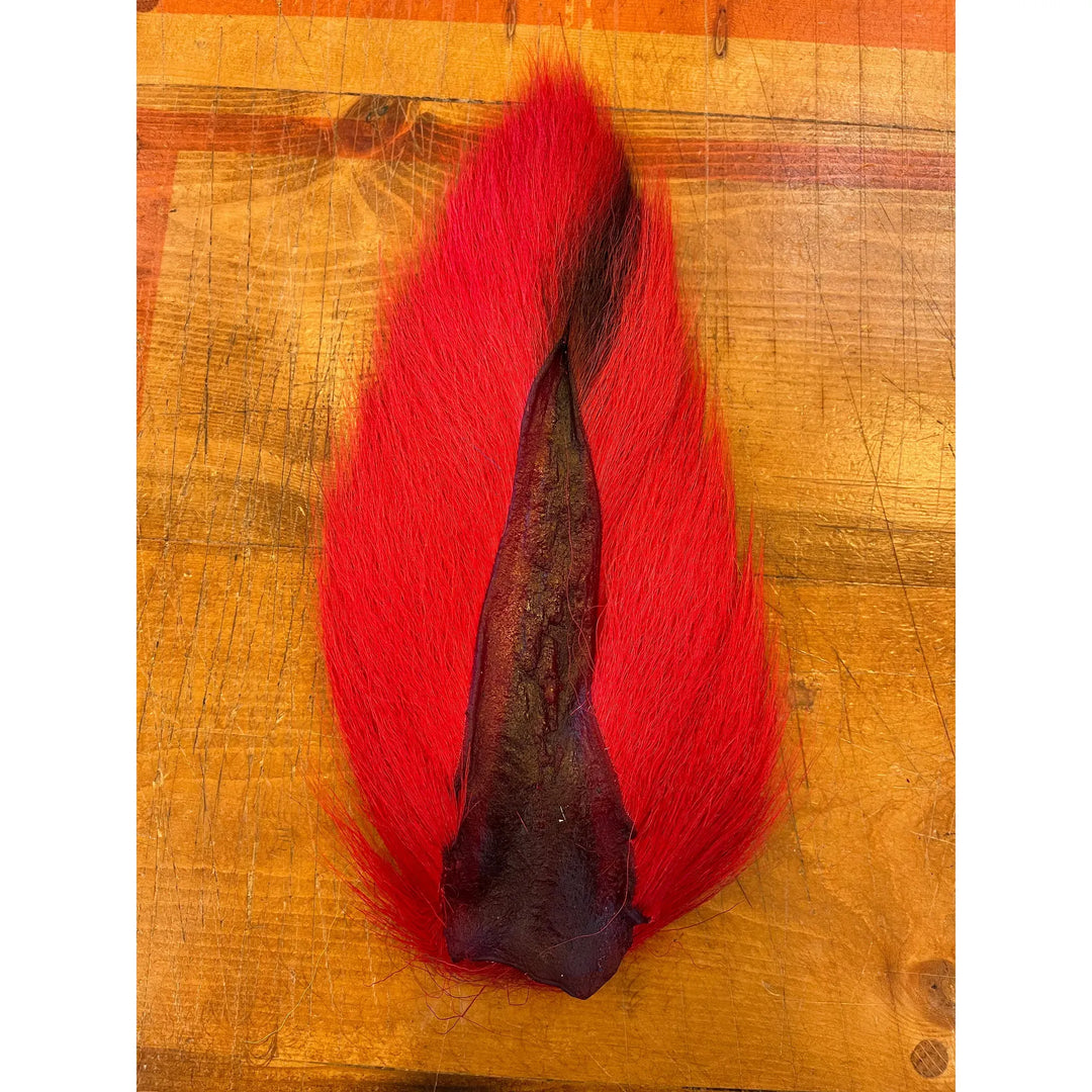 Deep Red Dyed Deer Tail for Tying