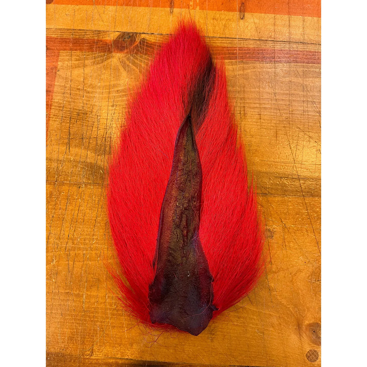 Deep Red Dyed Deer Tail for Tying