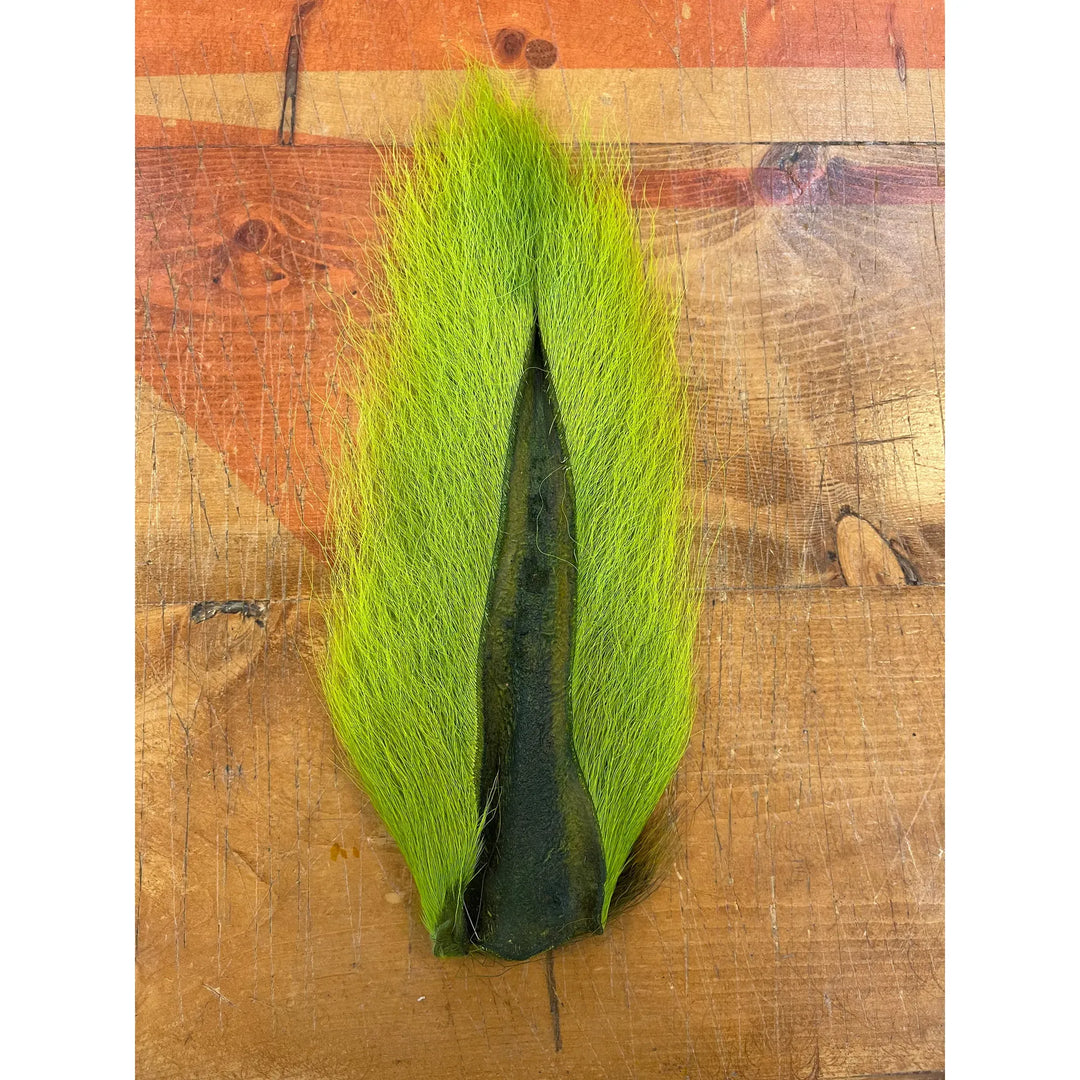 Lime Green Dyed Prime Buck Tail