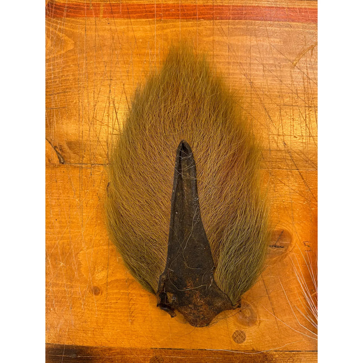 Olive Brown Natural Buck Tail Strip