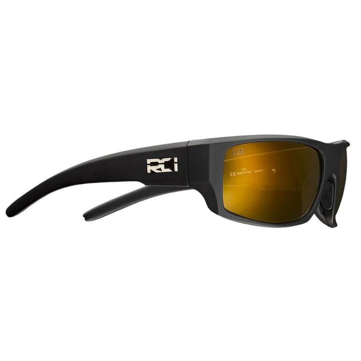 RCI Optics Monster Hole 2.0 tactical sunglasses matte black frame with amber L25 polarized lenses