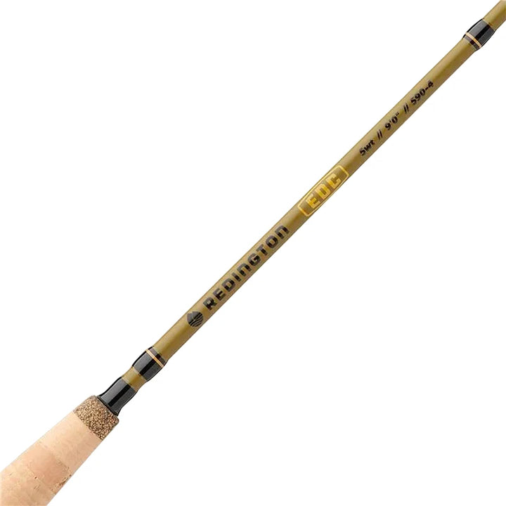 Close-up of Redington EDC fly rod cork grip and reel seat detail