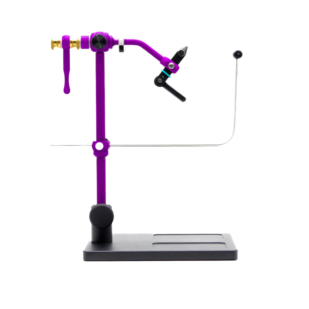 Renzetti Traveler 2600 Purple Rotary Fly Tying Vise with Pedestal Base