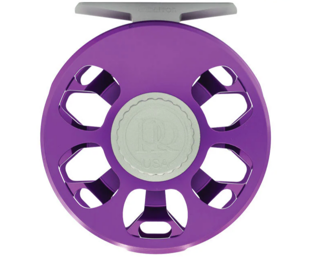Ross Cimarron fly reel front face showing USA logo and six cutout frame design