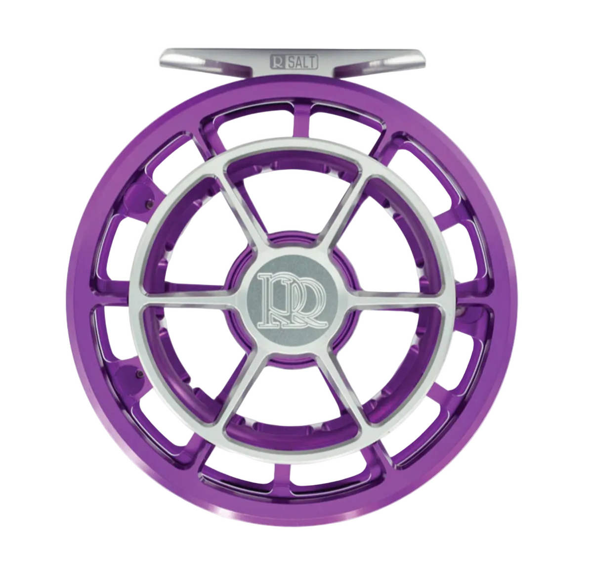 Ross Evolution R Salt fly reel in metallic purple with 16-disc sealed drag system