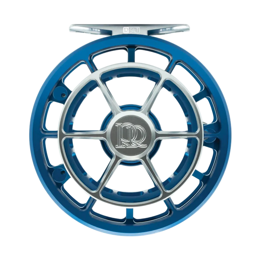 Ross R Salt 11/12 Matte Blue Fishing Reel Front View