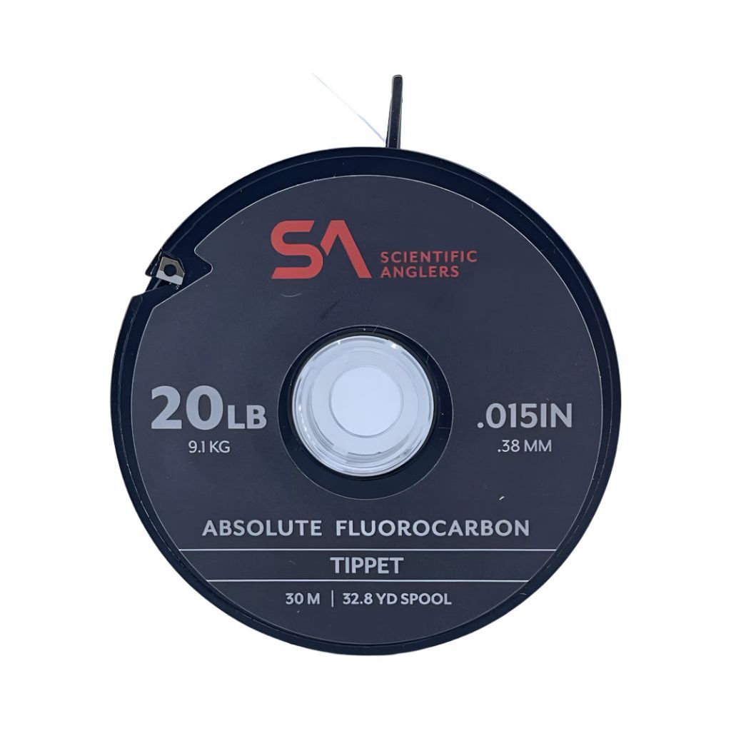 Scientific Anglers Absolute Fluorocarbon Tippet, 20lb test, .015in diameter, 30m spool with cutter