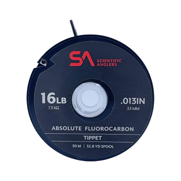 Scientific Anglers Absolute Fluorocarbon Tippet, 16lb test, .013in diameter, 30m spool with cutter