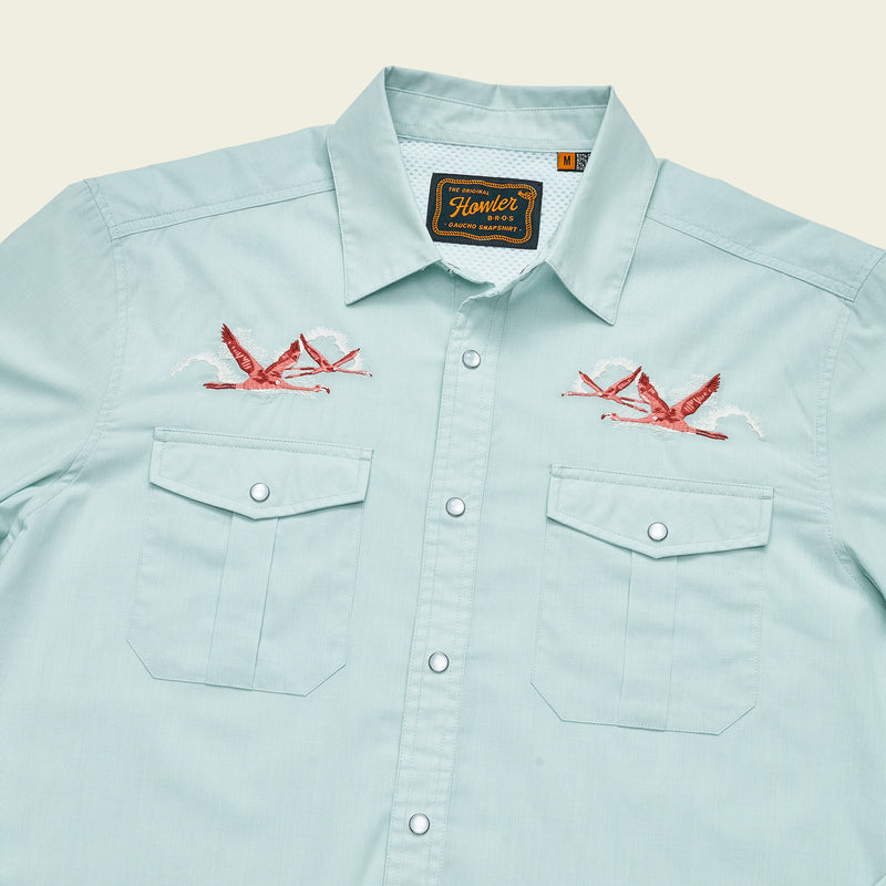 Howler Bros - Gaucho Snapshirt - Flamingo Flight
