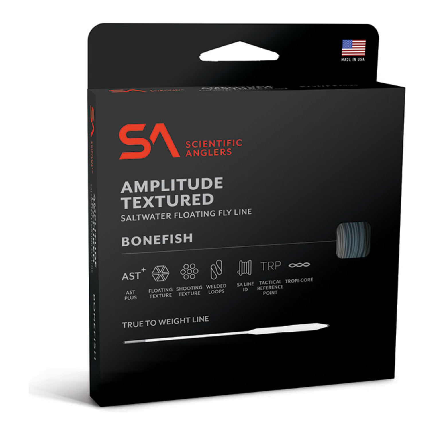Scientific Anglers Amplitude Textured Saltwater Floating Fly Line Bonefish packaging with AST+ technology