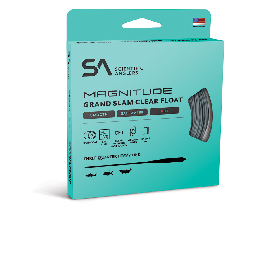 Scientific Anglers Magnitude Grand Slam Clear Float fly line packaging with Made in USA label