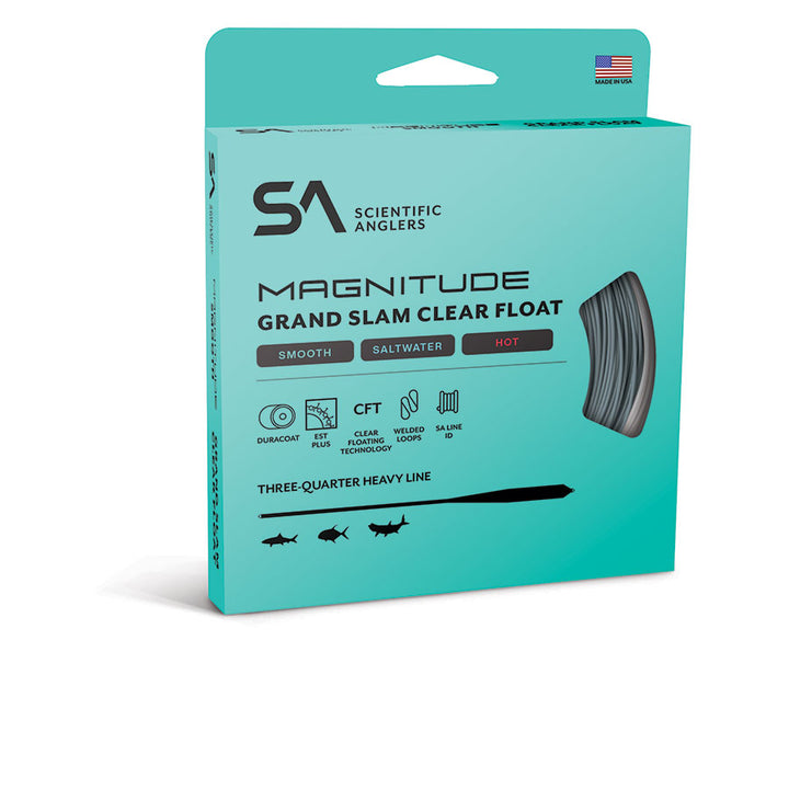 Scientific Anglers Magnitude Grand Slam Clear Float fly line packaging with Made in USA label