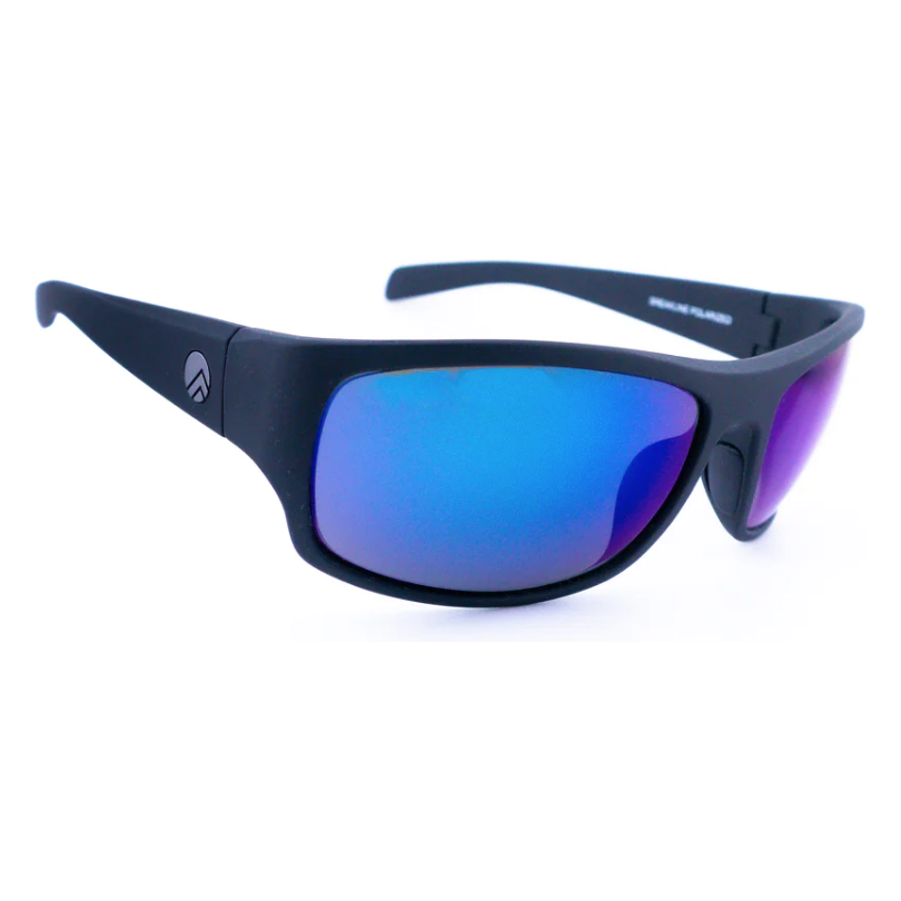 Breakline Bandit Polarized Sunglasses - Matte Black / Blue Mirror