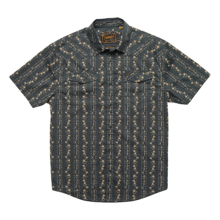 Howler Bros - H Bar B Snapshirt - Hibiscus Ribbons : Antique Black