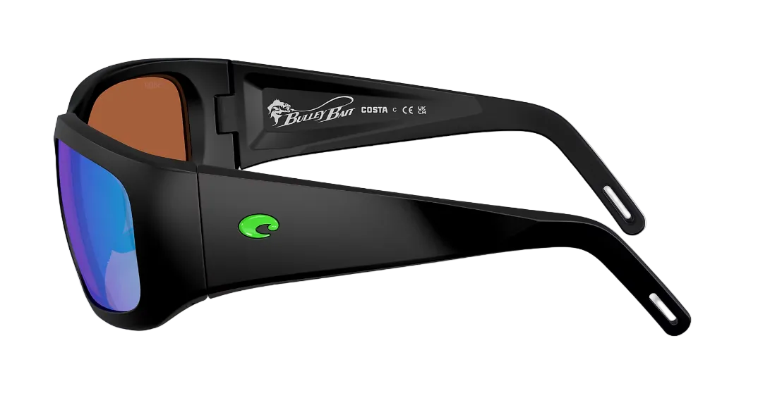 Costa - BULLEY BAIT, Matte Black, Green Mirror Polarized Glass (NEW IN STOCK)