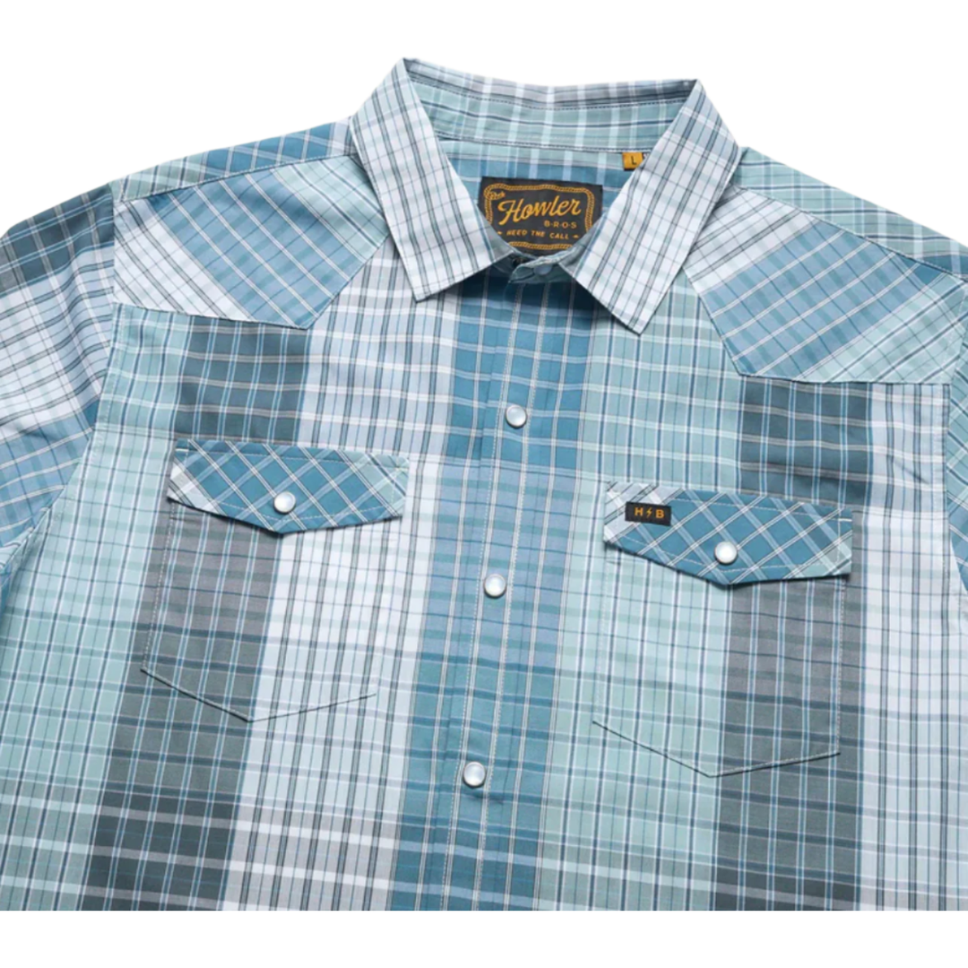 Howler Bros - H Bar B Snapshirt - Cottage Plaid : Blues