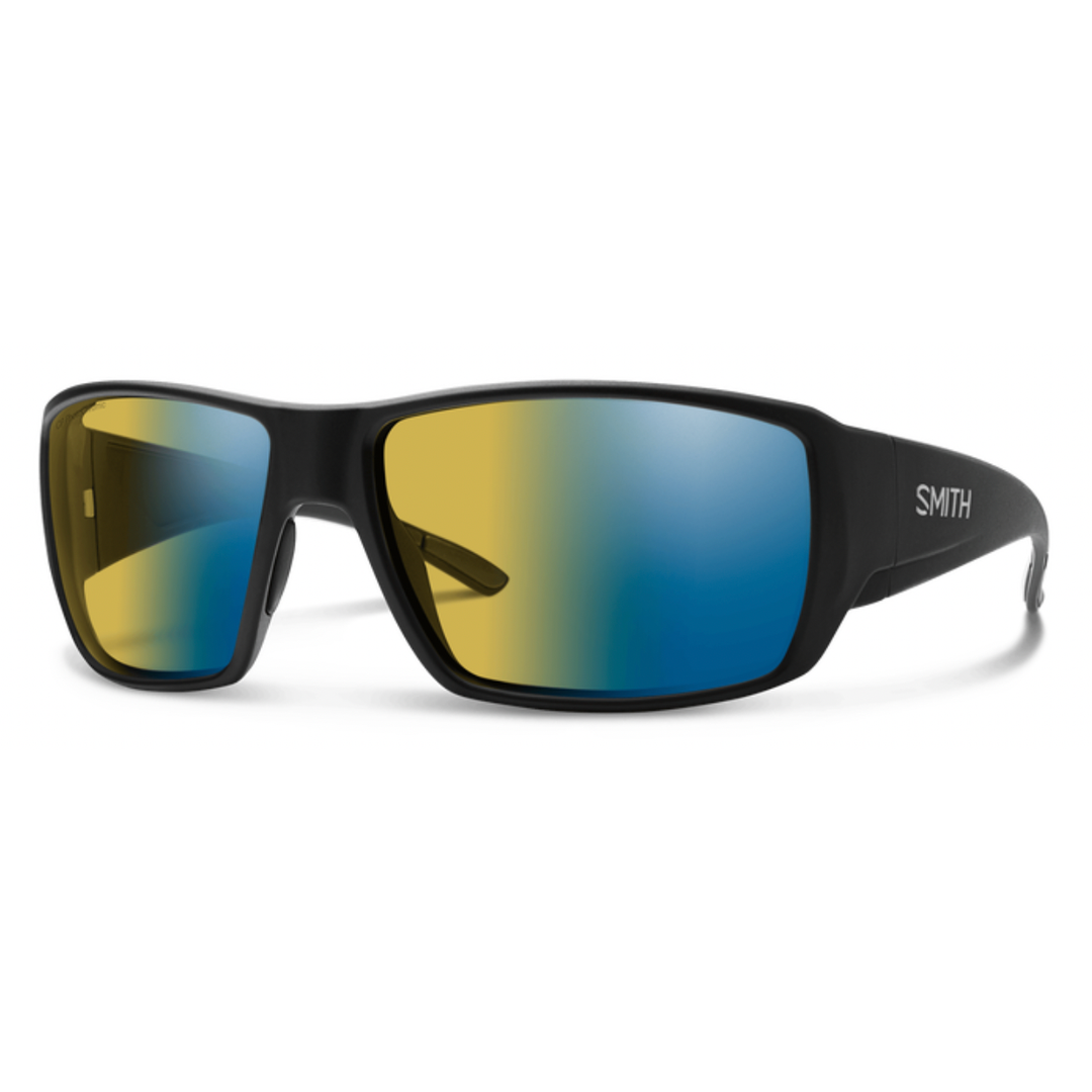 Smith Guide's Choice - Matte Black + ChromaPop Glass Polarchromic Yellow Blue Mirror (IN STOCK)