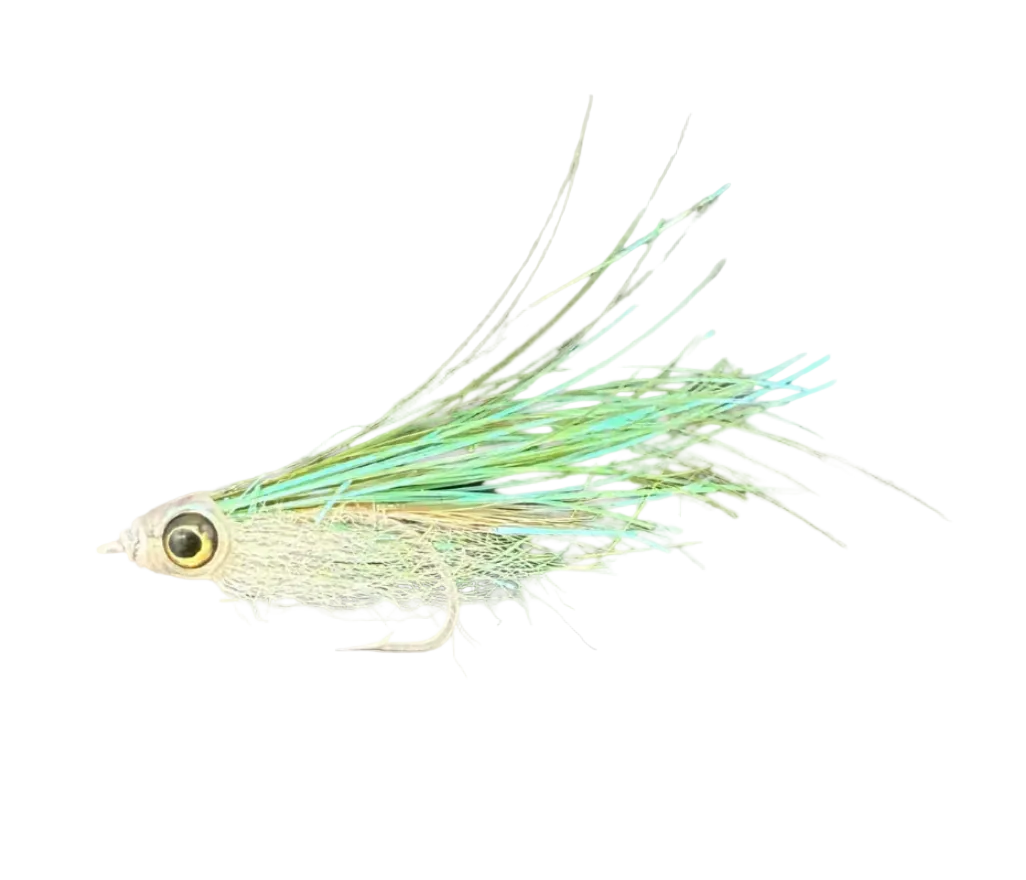 Fish-Skull® Masked Minnow - White & Green #4