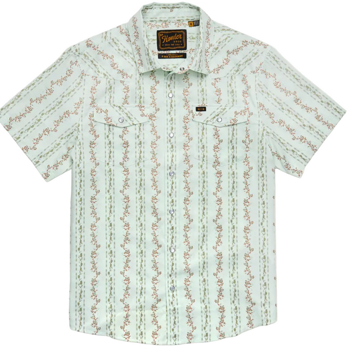 Howler Bros - H Bar B Snapshirt Hibiscus Ribbons : Mint