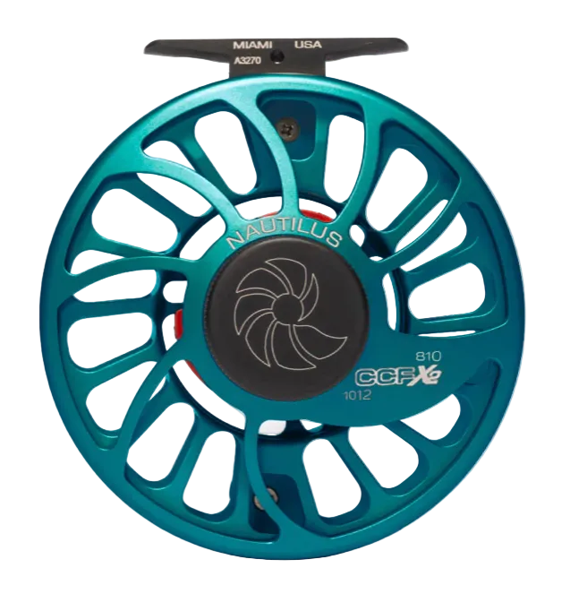 blue nautilus fly reels CCF-X2 6/8 Fathom 10/12 and Silver King Nautilus X-Series Reel Custom Colors