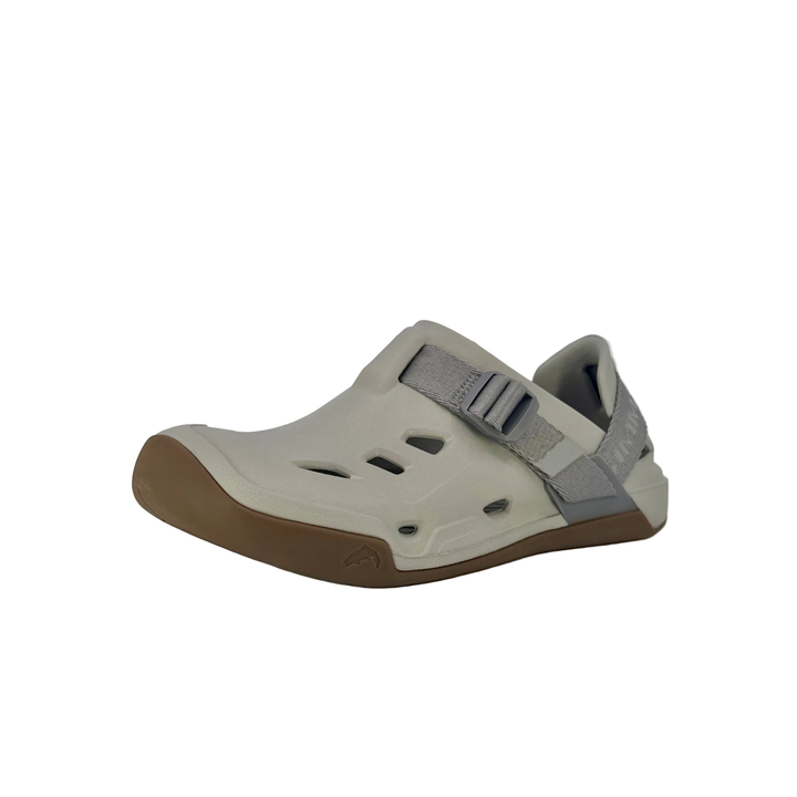 Simms Drifter side profile showing ventilation cutouts and toe guard