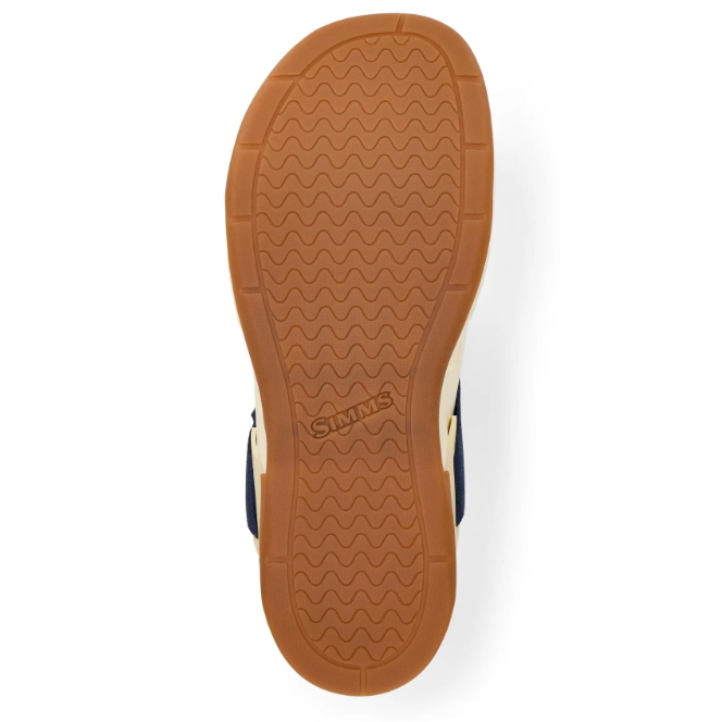 Simms Drifter Tallow non-marking wavy tread outsole detail