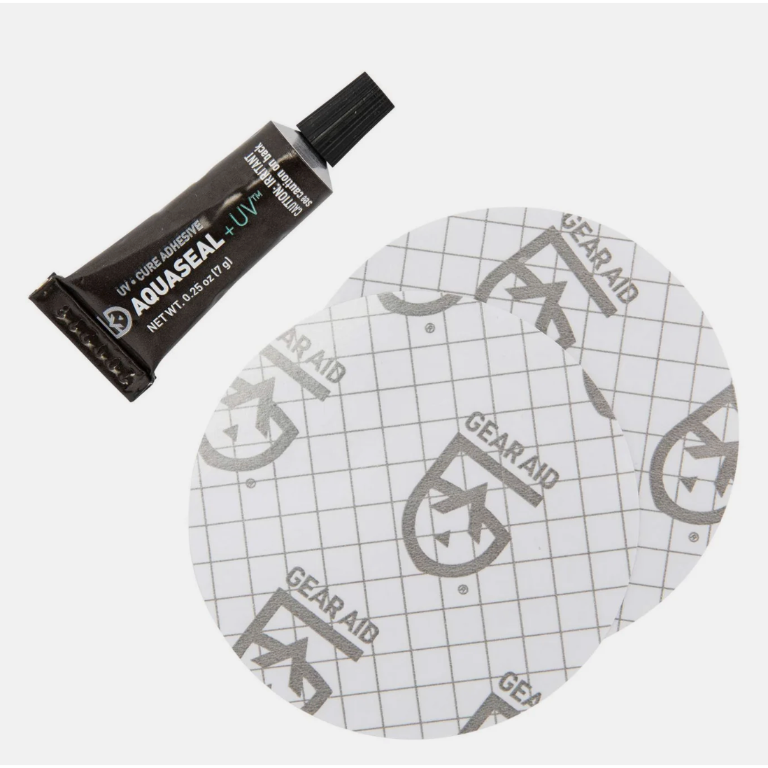 Simms Field Repair Kit with AQUASEAL UV adhesive and Tenacious Tape patches for wader repairs