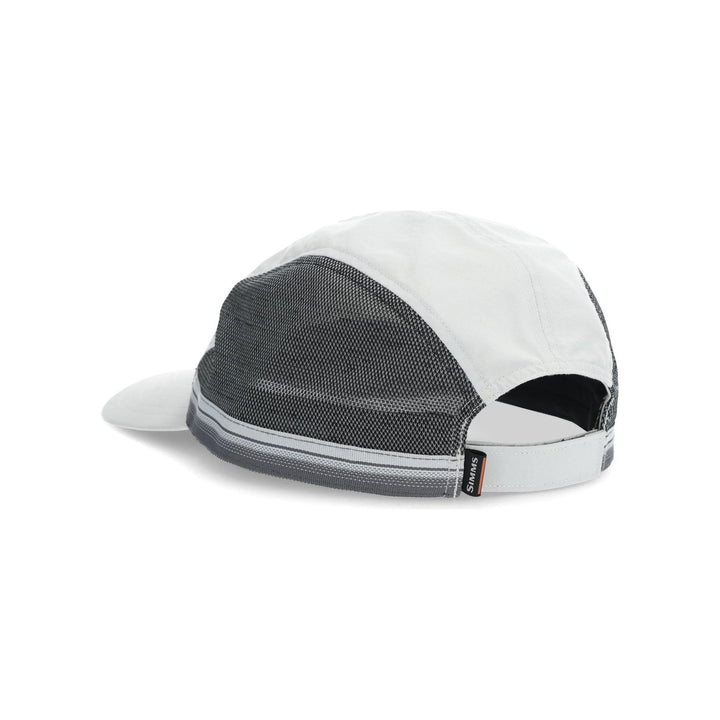 Simms Superlight Flats Cap Sterling rear view showing adjustable hook and loop strap and mesh side panels