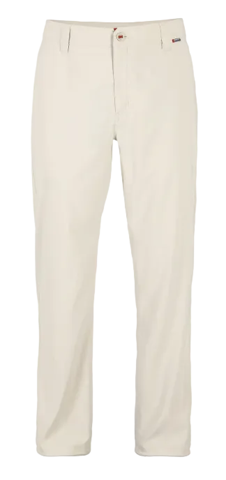 Simms Superlight Shorts front view showing button fly, belt loops, and Silt color